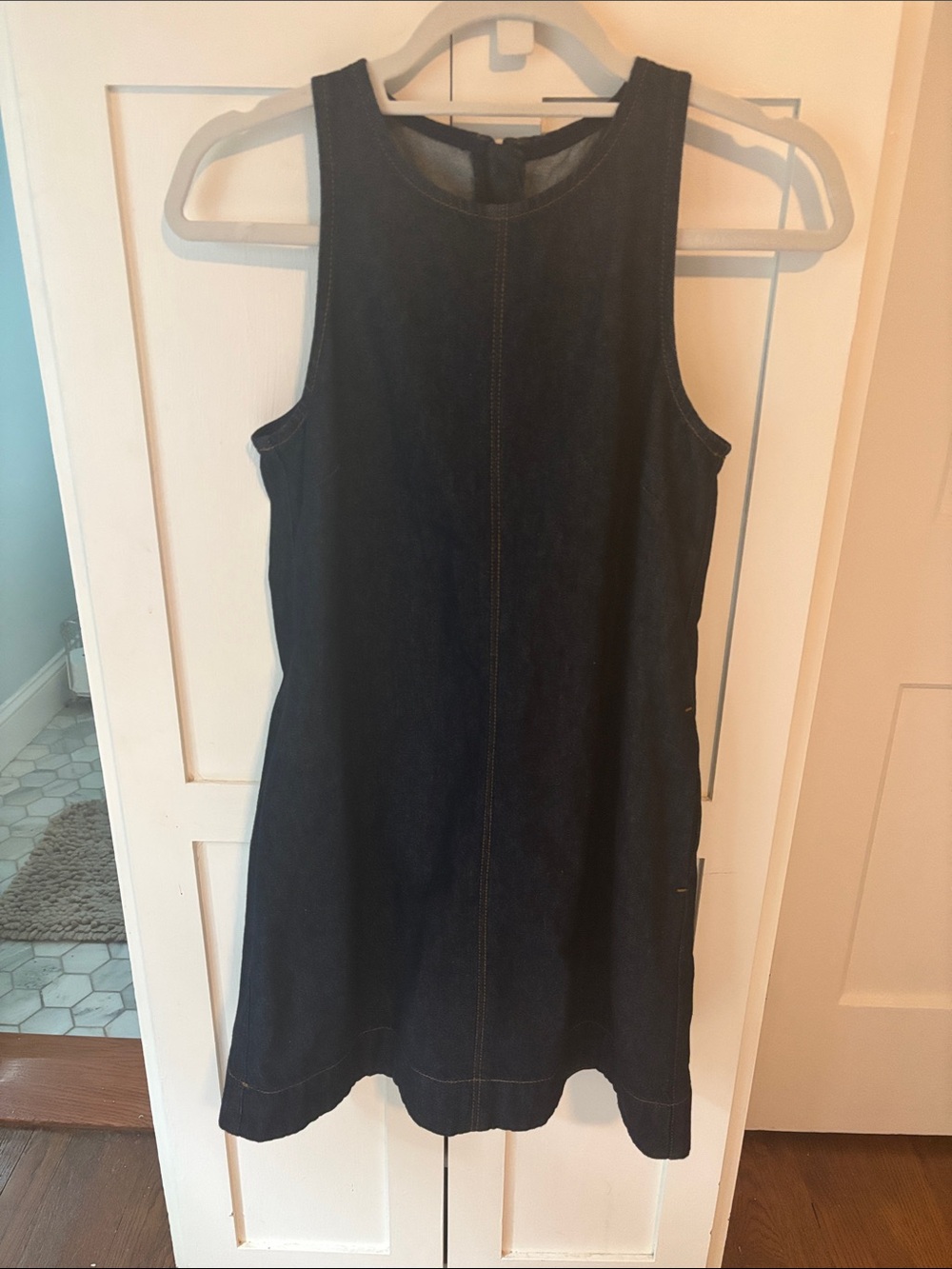 Madewell Dark Denim Mini Dress with pockets